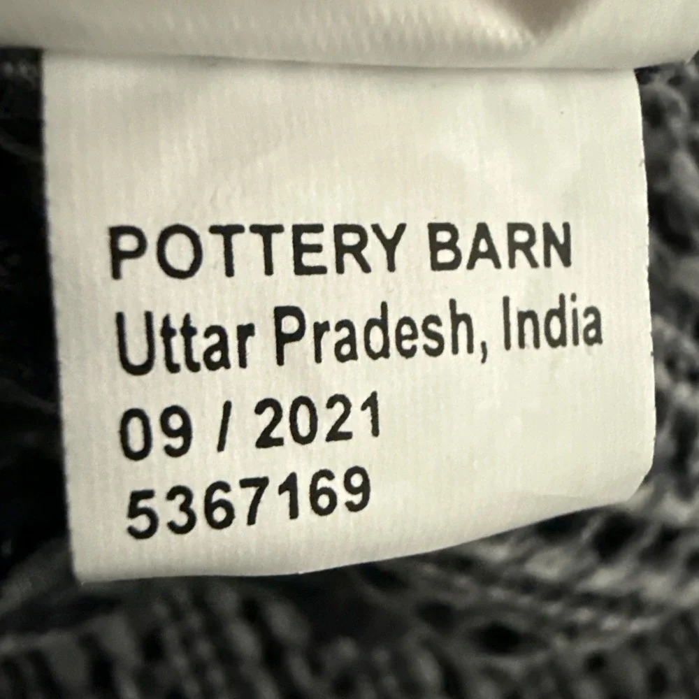 Pottery Barn Duvet Cover Cal King Navy Max Waffle Minimalist Luxury 108X92in